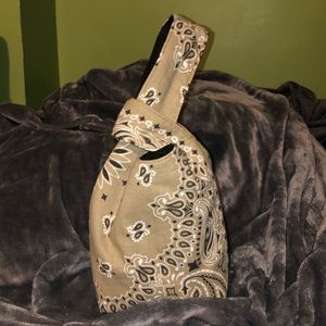 COPY - Yaito Tan Paisley One Handle Knot Bag